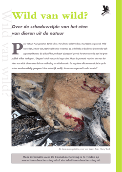 Wild van wild? - De Faunabescherming