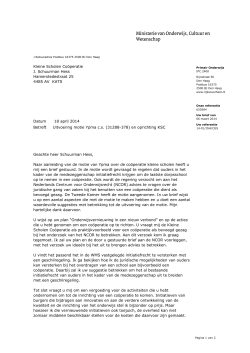 "Brief aan Kleine Scholen Coöperatie" PDF