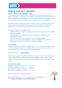 Help jij mee op 4 oktober?