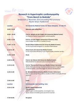 Research in Hypertrophic cardiomyopathy “From Bench to