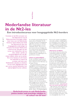 Nederlandse literatuur in de Nt2-les