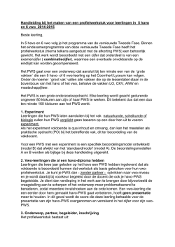 Leerlingenhandleiding PWS 2014-2015