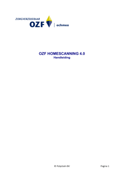 Handleiding OZF Homescanning