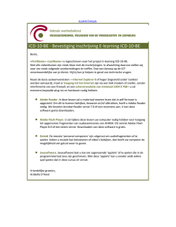 ICD-10-BE - Bevestiging inschrijving E-learning ICD-10-BE