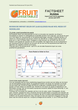 Factsheet import fresh fruit and vegetables in Russia