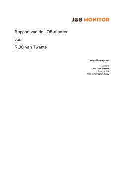 Rapport van de JOB-monitor voor ROC van Twente