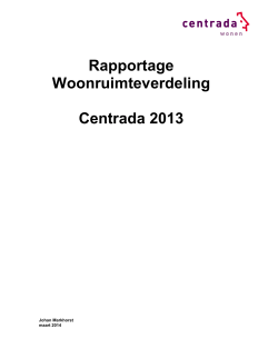Rapportage Woonruimteverdeling 2013