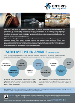 Talent met pit en ambitie