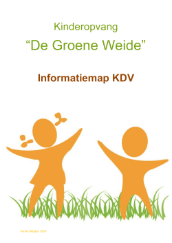 informatieboekje KDV - Kinderdagverblijf de groene weide