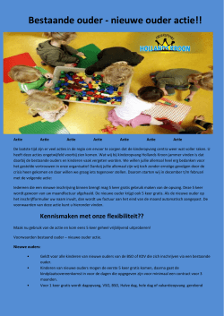 actie bestaande ouder - Kinderopvang Hollands Kroon