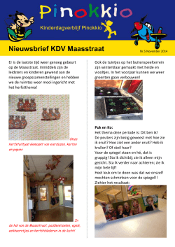 Nieuwsbrief KDV Maasstraat 5, november 2014