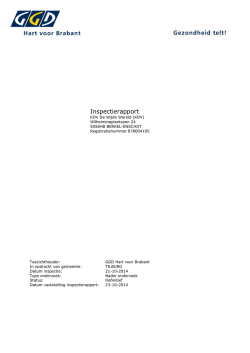 Inspectierapport KDV De Wijde Wereld oktober
