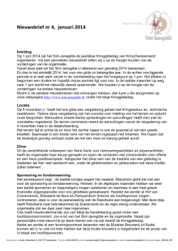 Nieuwsbrief januari 2014 - Sint Jansgilde Soerendonk