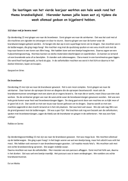 Het vierde leerjaar trok naar de brandweer