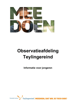 Informatie voor jongeren observatieafdeling