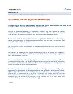 Vlaanderen telt half miljoen ondernemingen
