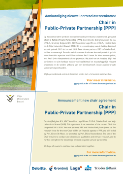 Chair in Public-Private Partnership (PPP)