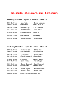 Indeling SE - Duits mondeling &ndash; 6-atheneum