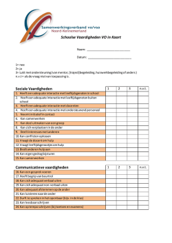 Schoolse Vaardigheden VO in Kaart