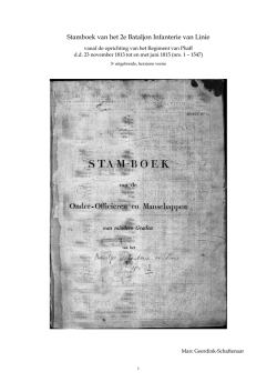 Stamboek van het 2e Bataljon Infanterie van Linie