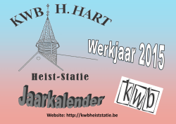 Je kan de volledige jaarkalender 2015 - KWB Heist