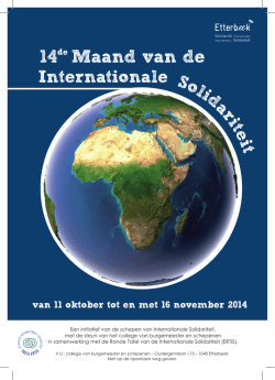Een initiatief van de schepen van Internationale