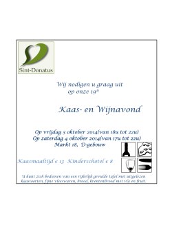 Uitnodiging kaas- en wijnavond - Sint