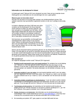 Informatie over de afvalproef in Hulsel