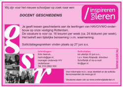 DOCENT GESCHIEDENIS