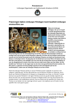 Persbericht LOVA LFD 2014. (PDF, 270kB)