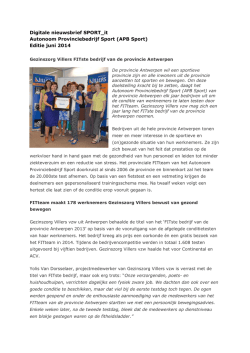 Editie juni 2014 - Provincie Antwerpen