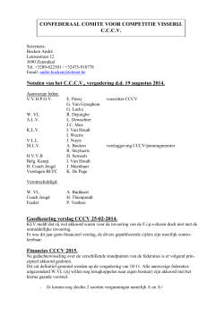 Notulen van het C.C.C.V., vergadering d.d. 19 augustus 2014