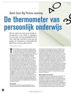 De thermometer van persoonlijk onderwijs. Quick scan