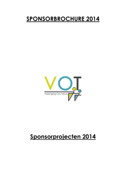 Sponsorbrochure VOT 2014