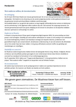 Persbericht - Seniorenraad Waalre