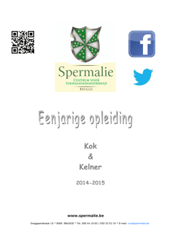 Download de brochure - Hotel- en Toerismeschool Spermalie