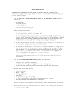 Download de volledige beschrijving van de selectieproeven