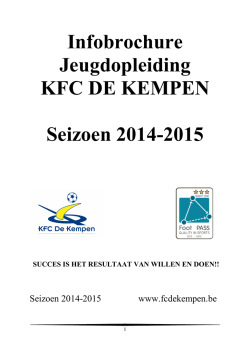 Infobrochure KFC De Kempen TL 2014-2015