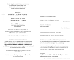 Bekijk rouwbrief - Begrafenissen/Rouwcentrum Van den Broeck BVBA