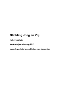 jaarrekening - Jong en Vrij