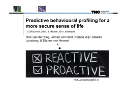 Predictive behavioural profiling
