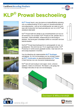 KLP Prowal beschoeiing - Lankhorst Recycling Products