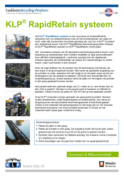 KLP RapidRetain systeem - Lankhorst Recycling Products