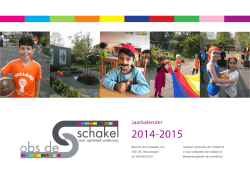 Jaarkalender - Obs De Schakel