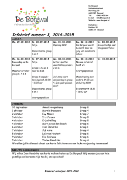 Infobrief nummer 3, 2014-2015