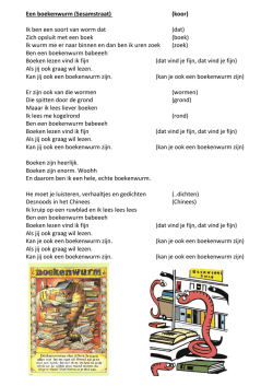 Een boekenwurm, thema kinderboekenweek