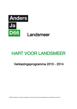 het verkiezingsprogramma 2010