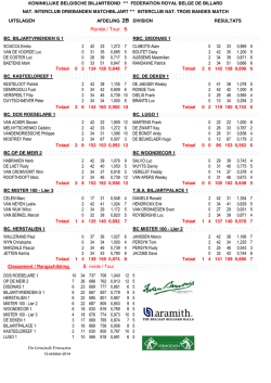 Ronde / Tour 5 - Royal Billard Club Disonais
