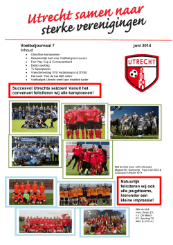 Voetbaljournaal 7 juni 2014 Inhoud Succesvol