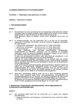 Algemeen gemeentelijk politiereglement